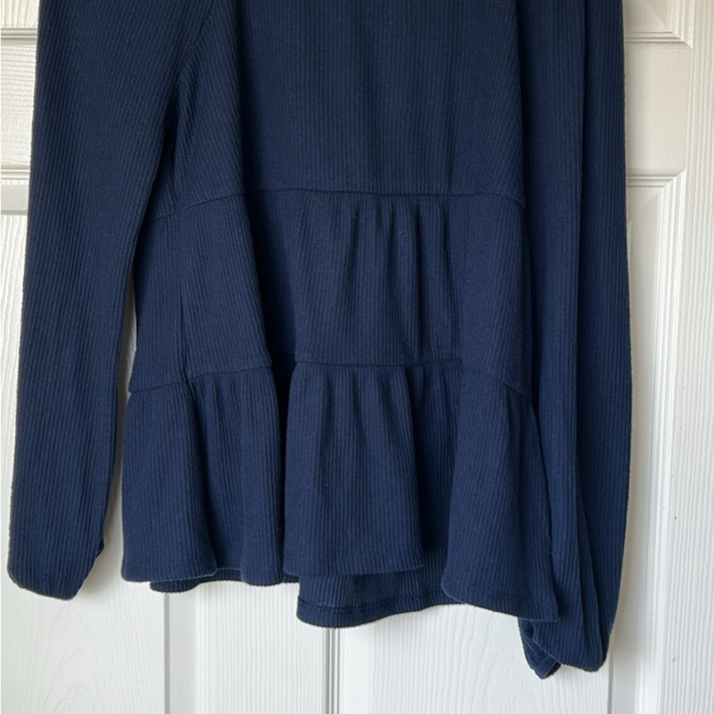 Elegant Navy Blue Women's Top